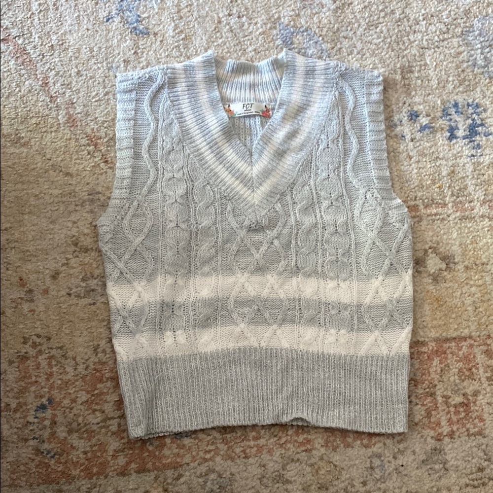 Cable Knit Sweater Vest